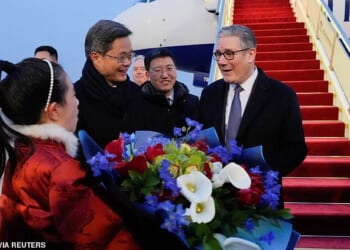 Keir Starmer arrived in Beijing on Wednesday for the first trip to China by a British PM for eight years