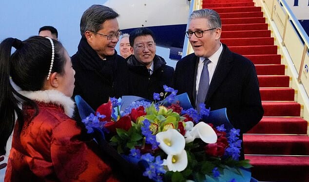 Keir Starmer arrived in Beijing on Wednesday for the first trip to China by a British PM for eight years