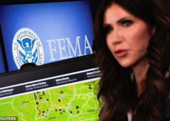U.S. Homeland Security Secretary Kristi Noem holds a press conference at the Federal Emergency Management Agency (FEMA) National Response Coordination Center in Washington, D.C., U.S., January 24, 2026
