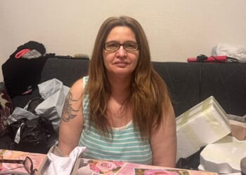 Tsvetka Todorova speaking to the Mail insider her flat in Erith, south-east London