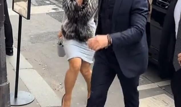 Lauren Sanchez, 56, narrowly avoided a wipeout while out in Paris with husband Jeff Bezos, 62, on Monday