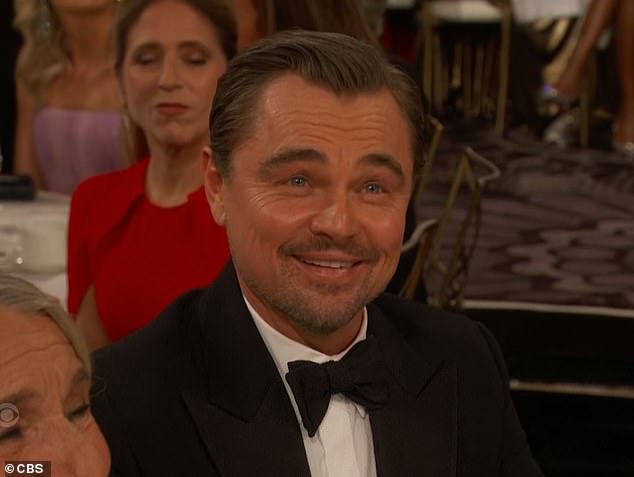 The star also had plenty of reactions to Nikki Glaser's jokes about him in her explosive opening monologue, where she joked about DiCaprio's infamous dating life