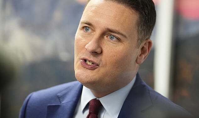 One senior minister admitted she was dismayed in the wake of renewed attacks by the Prime Minister's allies against Wes Streeting (pictured) for harbouring leadership ambitions