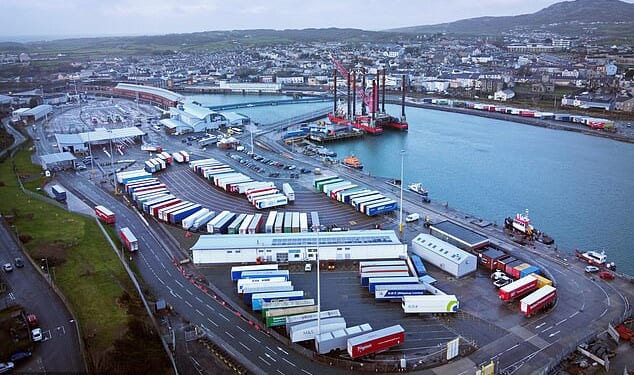 Holyhead (pictured) is a key port for immigrants from the Republic of Irelandand is the second busiest passenger ferry port in the UK - with more than 400,000 lorries and 400,000 cars passing through every year