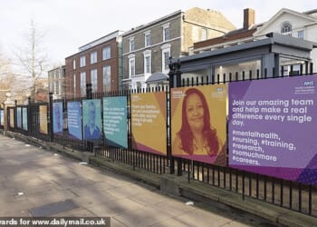 The signs cost the NHS trusts £345,142.41 in total and were put up at three King's College Hospital sites and at Maudsley Hospital
