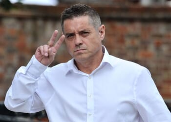 Alford, who was charged under his real name of John Shannon, pictured arriving last week for his trial at St Albans Crown Court in Hertfordshire