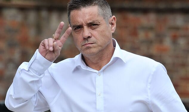 Alford, who was charged under his real name of John Shannon, pictured arriving last week for his trial at St Albans Crown Court in Hertfordshire