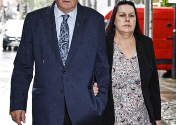 Lucy Letby's parents John and Susan Letby at Manchester Crown Court in 2023