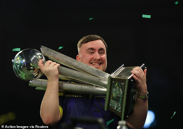 Luke Littler claimed the World Darts Championship for the second year running by thrashing Gian van Veen 7-1 in the final