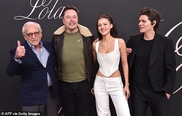 Nelson Peltz, Elon Musk, Nicola Peltz Beckham and Brooklyn Beckham