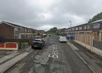 The man entered the pensioner's home in the Little Hulton area of Salford, Greater Manchester, yesterday morning after he offered to clean her windows