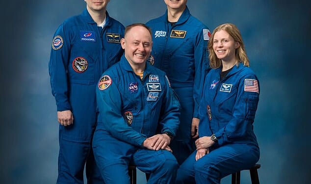 Pictured is Crew-11 before launching to the ISS. It is not known which astronaut was hit with the medical issues