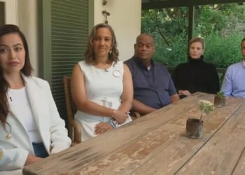 Members of The Parents' Network are pictured meeting in person for the launch of the new initiative