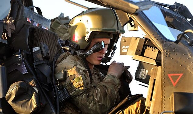 This is the image of Prince Harry that Meghan uploaded to her Instagram story showing him serving in Afghanistan