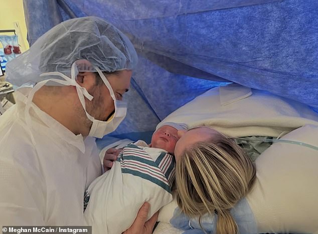 Meghan McCain ecstatically announced over the weekend that she gave birth to her third child, a bouncing baby boy, this Friday