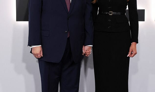 Melania Trump arrived in style to the premiere of her new movie, Melania, on Thursday night at the Kennedy Center, stunning in an elegant, button-down jacket and skirt alongside her husband