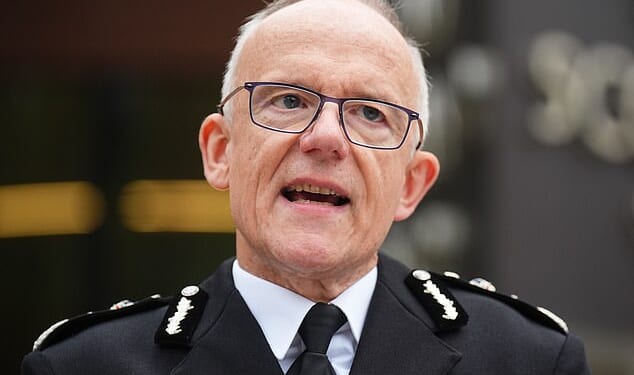 It comes as Commissioner Sir Mark Rowley (pictured) said his already overstretched force has faced 'eye-watering cuts' with the force plugging a £260million funding gap