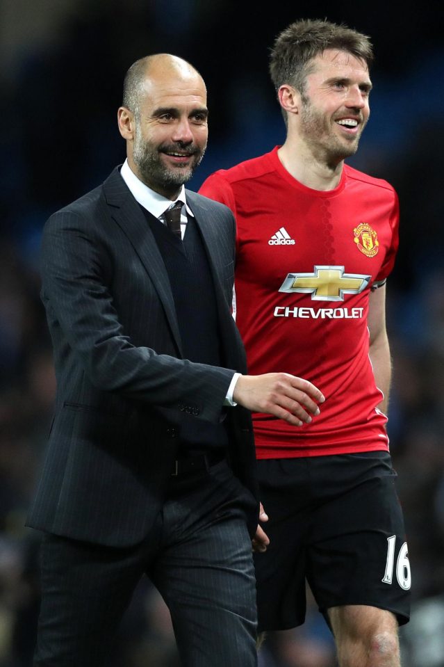Michael Carrick and Pep Guardiol a showed their mutual respect after a tense 0-0 draw at the Etihad