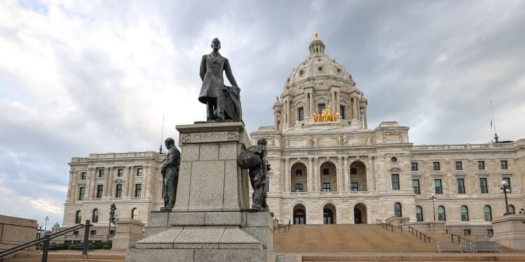 A makeshift memorial for DFL State Rep. Melissa Hortman and her husband Mark Hortman is seen at the Minnesota State Capitol building on June 16, 2025, in St. Paul, Minnesota.