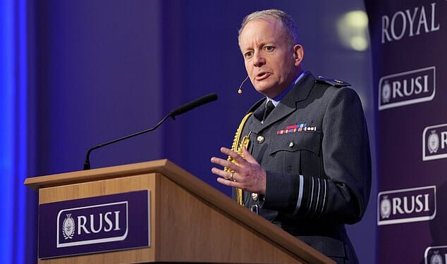 Britain¿s Chief of the Defence Staff, Air Chief Marshal Sir Richard Knighton, is said to have warned Sir Keir Starmer about a £28billion military funding black hole