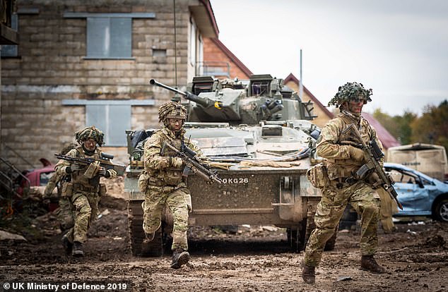 The shortfall raises the prospect of swingeing budgetcuts, at the same time as the UK faces the threat of direct conflict with Russiain Ukraine (stock image)