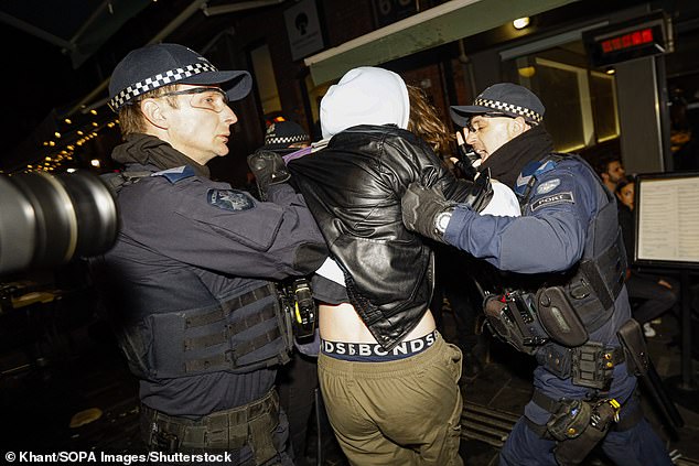 Last year a group of anti-Israel activists terrorised shocked diners by storming the chain in Melbourne, Australia