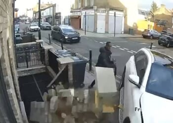 A youth was caught carrying a giant knife down Boston Road in a quiet London suburb