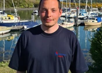 Speedboat driver Adam Russell, pictured, crashed into a 15-year-old kayaker at up to 25mph with a vessel full of passengers