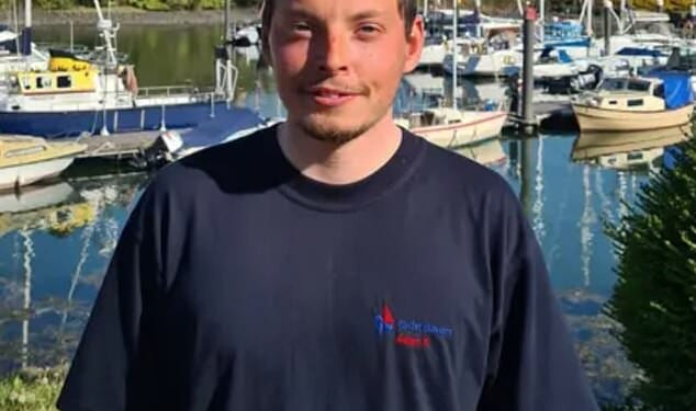 Speedboat driver Adam Russell, pictured, crashed into a 15-year-old kayaker at up to 25mph with a vessel full of passengers