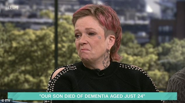 The mother of a 24-year-old diagnosed with dementia who died just after Christmas broke down in tears as she opened up on receiving the diagnosis