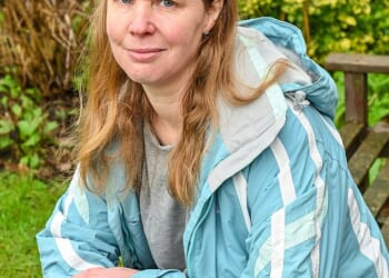 Jennifer Barton, 44, (pictured) fell for fraudsters who told her they 'loved her' while pretending to be stars such as Alexander Ludwig, Charlie Hunnam, Westlife's Nicky Byrne and US singer Michael Ray