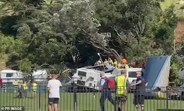 The public has been urged to avoid the area as a desperate search for those unaccounted for continues