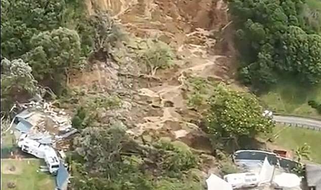 A landslide smashed into a campsite in rain-swept northern New Zealand on January 22, leaving multiple people missing under tonnes of mud