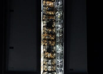 Pictured: Early in the morning on Saturday, January 17, NASA begins to move the Artemis II rocket out of the Vehicle Assembly Building at NASA's Kennedy Space Center. Next month, it will be used for the first manned-mission to the moon since 1972