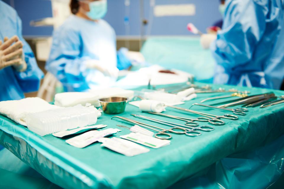 Shot of basic, surgical equipment