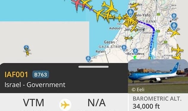 The plane flew to Crete on Wednesday before returning to Israel. Officials denied that the movement was related to military action and said it was part of regular training