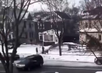 In a new video posted by the Department of Homeland Security, Renee Good is seen parked sideways on Portland Avenue minutes before she was eventually shot