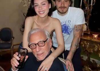 Nicola Peltz receives a $1 million a month allowance from her billonaire father Nelson, it's been reported (Nicola and Brooklyn pictured with her father Nelson Peltz)