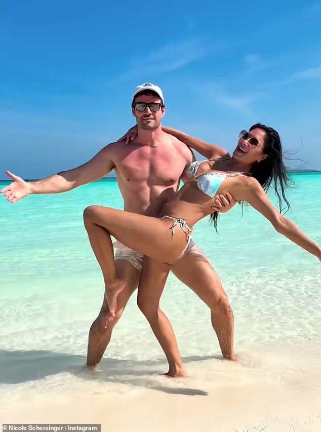 The singer, 47, is currently enjoying a luxurious romantic trip to the Maldives with her rugby player fiancé Thom Evans