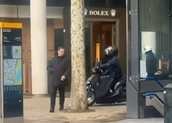 Knightsbridge is experiencing a sharp rise in crime (Footage of a ram-raid that occurred at the Bucherer Rolex Boutique at One Hyde Park this week)