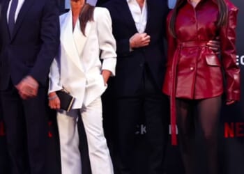 A notorious clip of Nicola Peltzbeing pulled into a Beckham family picture has been recirculating - after her husband Brooklyn's explosive online statement was released