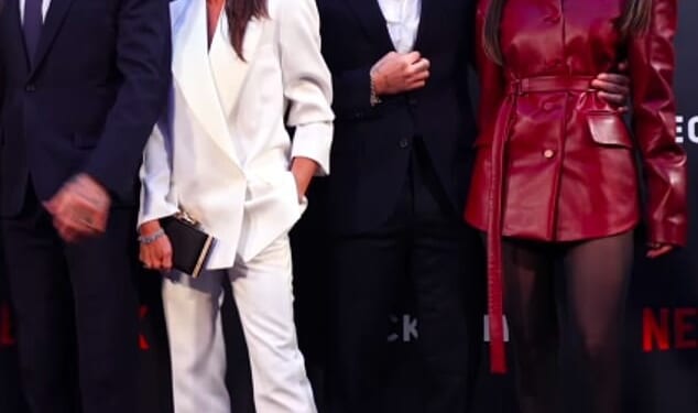 A notorious clip of Nicola Peltzbeing pulled into a Beckham family picture has been recirculating - after her husband Brooklyn's explosive online statement was released