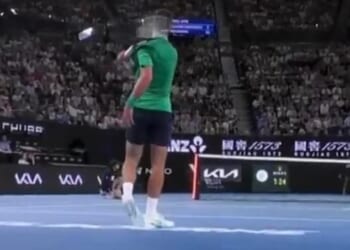 Novak Djokovic came very close to hitting a ball girl with a rogue shot on Saturday