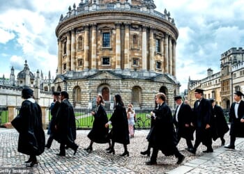 Oxford is ditching admissions tests altogether for subjects including Classics, Philosophy and all languages, it confirmed today (file picture)