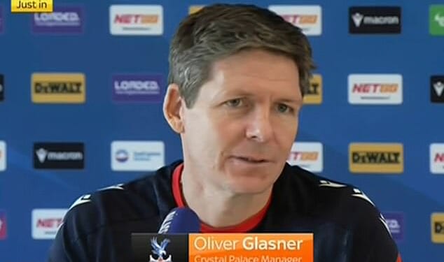 Oliver Glasner broke the news during his press conference on Friday afternoon