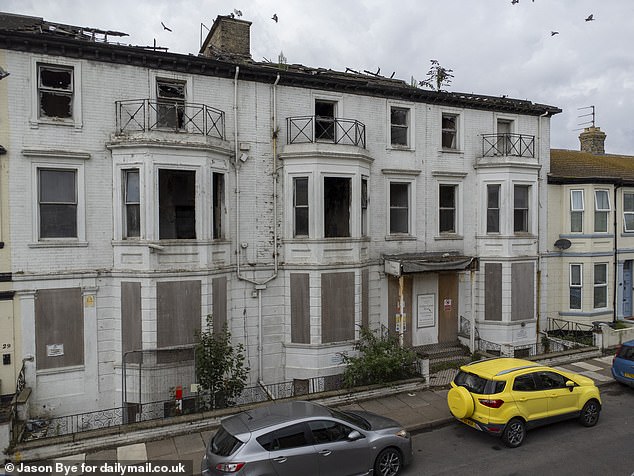 Pictured: The Victory Hotel. Great Yarmouth, like many other resorts in the UK, was once a seaside gem, but is now packed with boarded up hotels