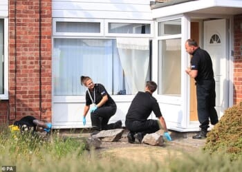 Cheshire Police search for evidence in Lucy Letby's garden after her arrest in 2018