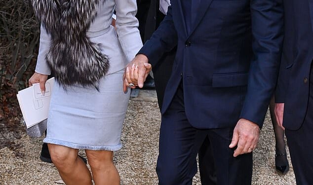 Laura Sánchez and Jeff Bezos arrive at the Christian Dior show in Paris on Monday