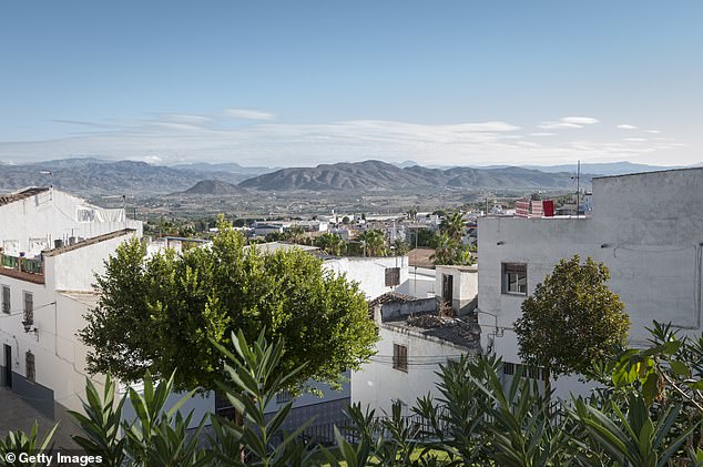 She was attacked at around 11.40am local time in the La Paca area of Alhaurin el Grande (pictured)