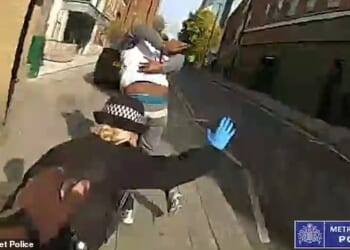 Met Police footage of arrests after facial recognition. On average, one suspect has been arrested every 34 minutes when the cameras are operating